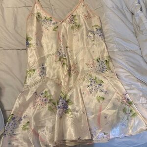 Oscar de la Renta Cream Floral Chemise